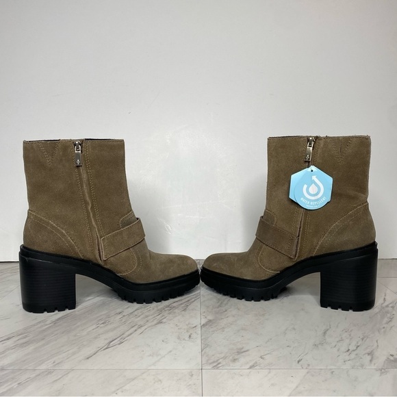 Kenneth Cole Rhode Heel Buckle Suede Bootie 8 1/2 - Picture 5 of 13